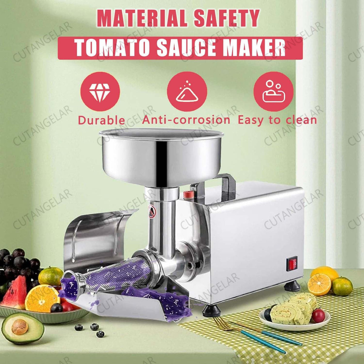 Commercial Grade Electric Sauce Machine 450W with Large Hopper F921
