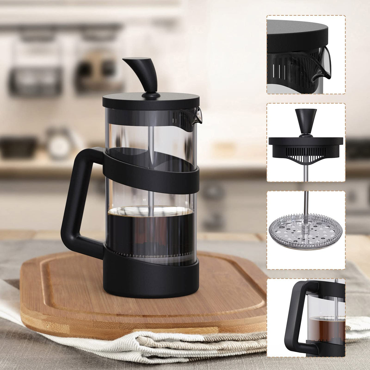 34 oz Glass French Press Coffee Maker C49521