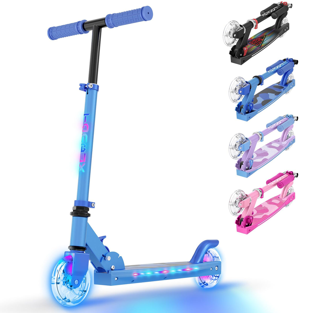 2 Wheel Adjustable Height Foldable Lightweight Kick Scooter A7515