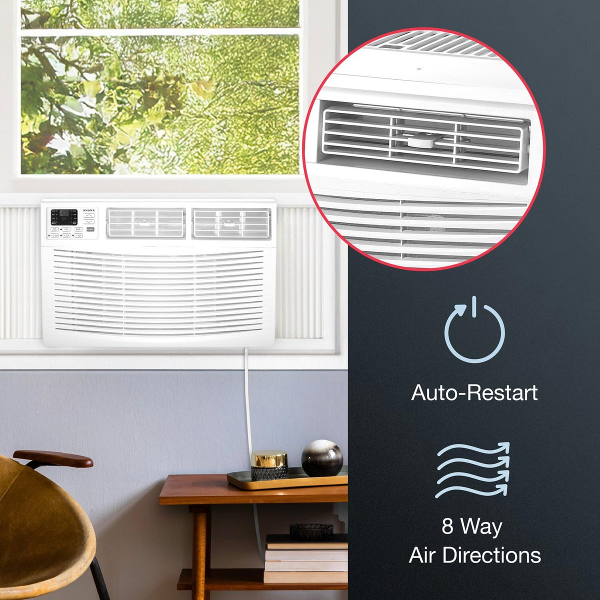 10,000 BTU White Window Air Conditioner U722