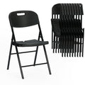 Black Plastic Folding Chair Set of 10 D268577