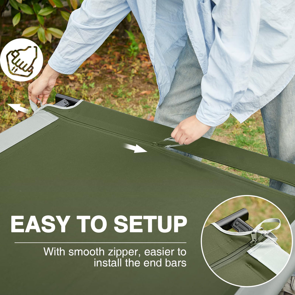 Extra Wide Folding Camping Cot with Carry Bag N79255