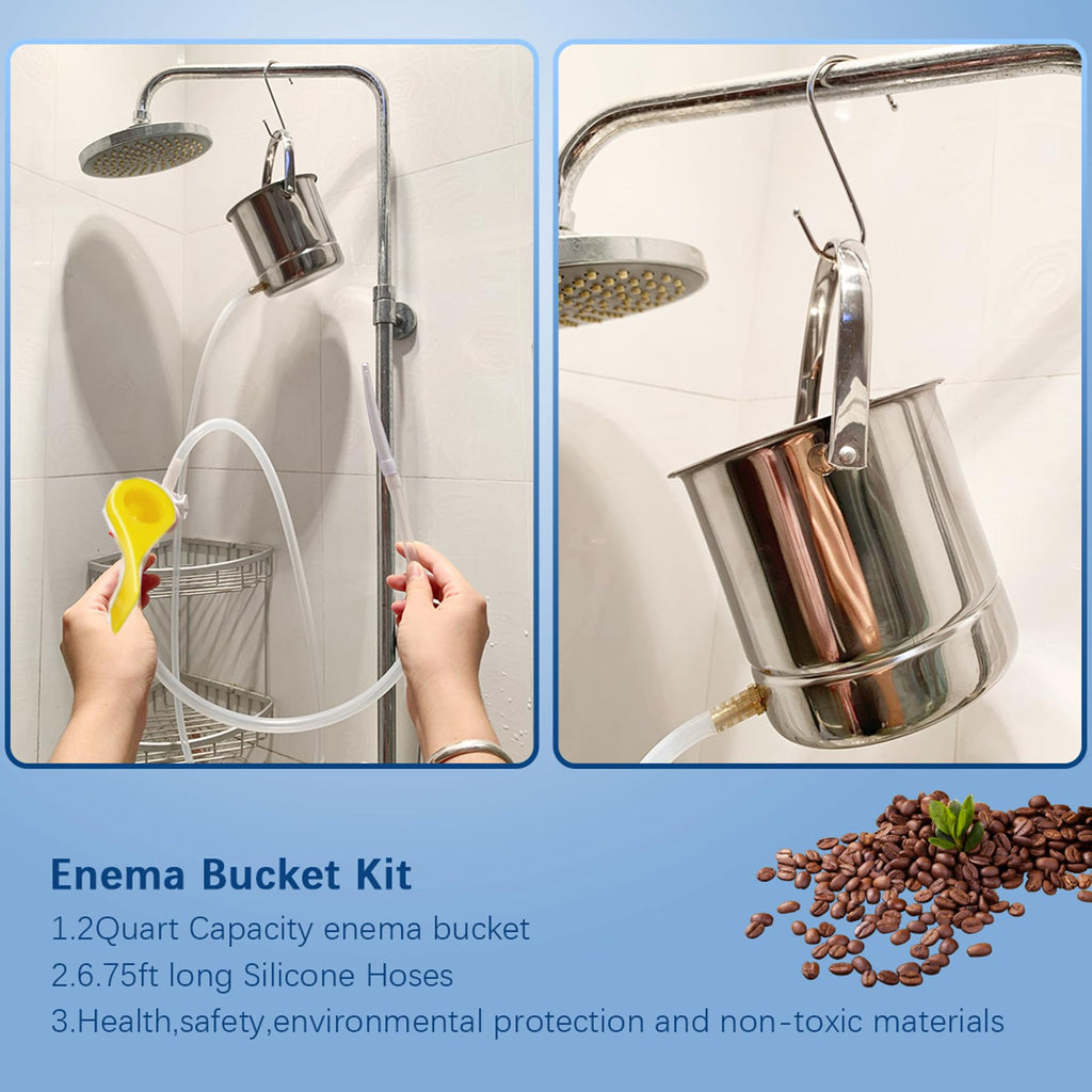 Coffee Enema Bucket Kit Stainless Steel 1.8 Quart F481036