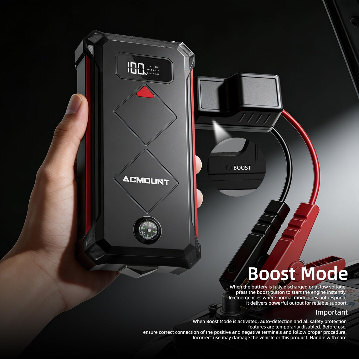 5000A Car Battery Jump Starter M98162