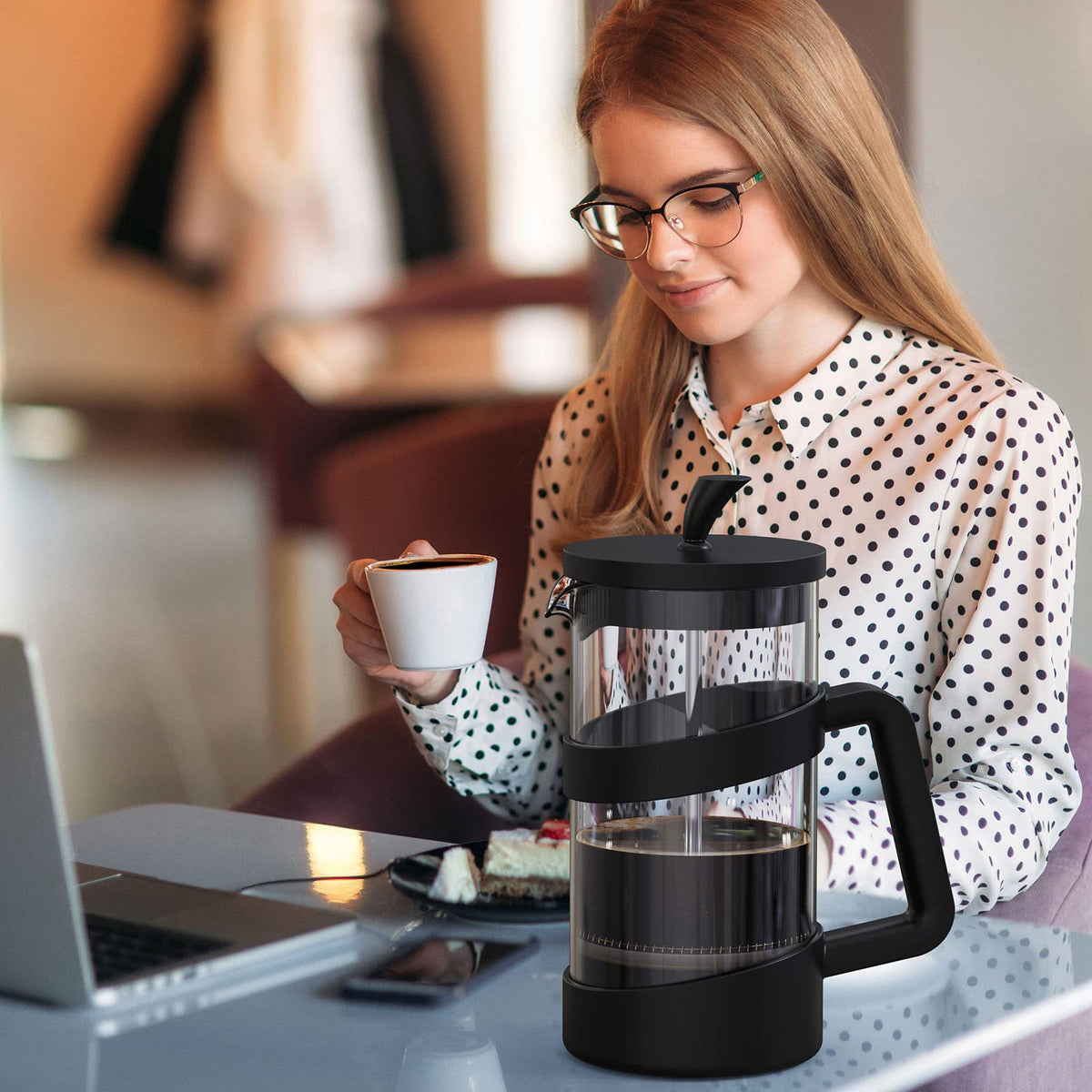 34 oz Glass French Press Coffee Maker C49521