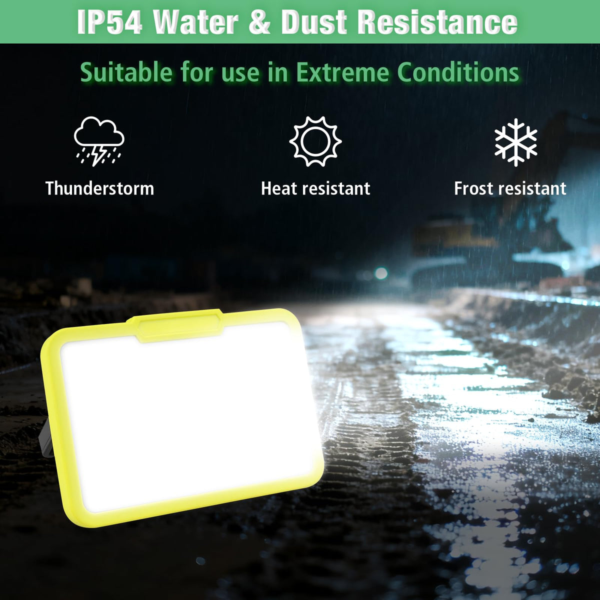 LED Work Light, Rechargeable, 700 LM Magnetic Portable Flood Light with Adjustable Stand, IP54 Waterproof, 3 Lighting Modes with Emergency SOS, 1Pack A9070