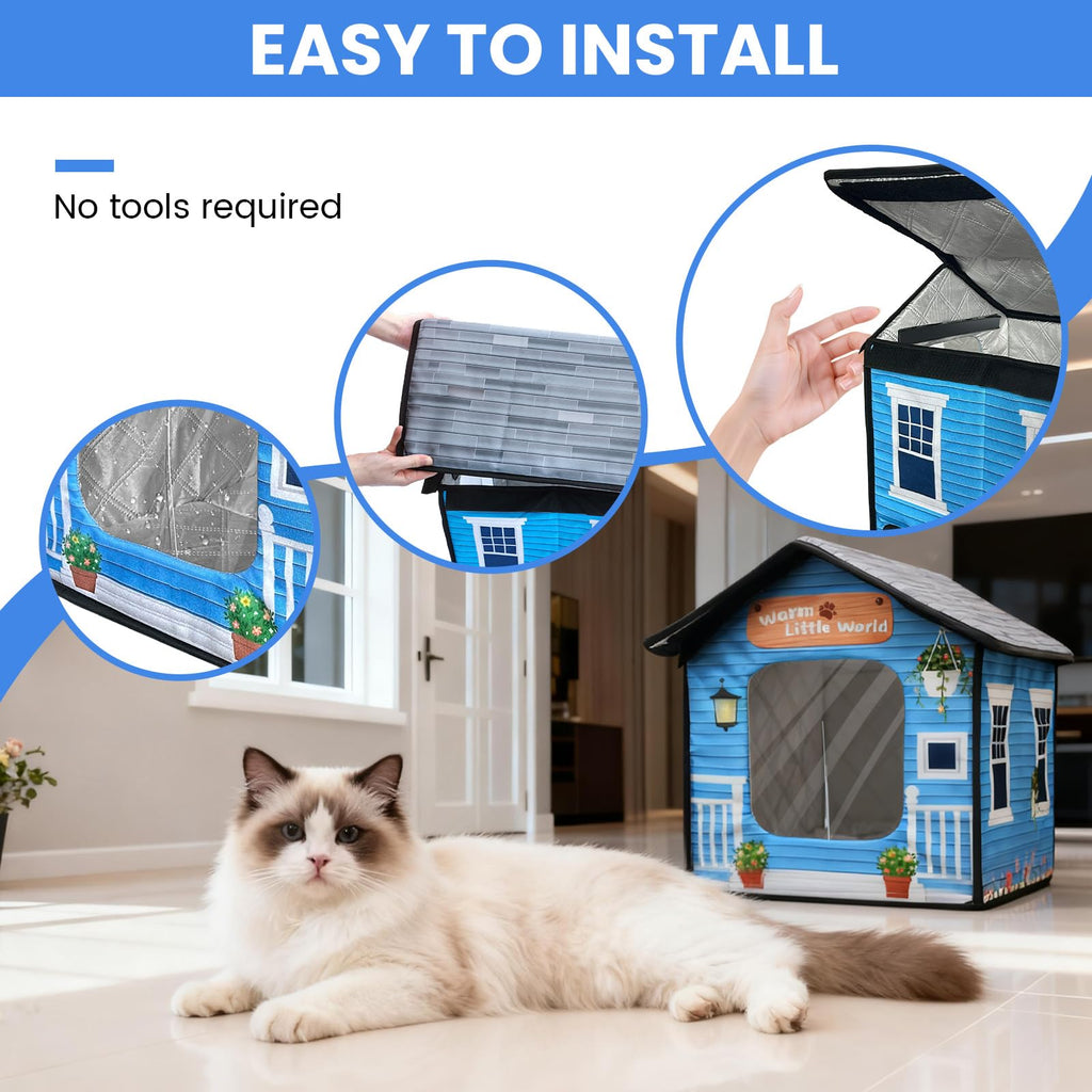Heated Cat House with Dual Escape Doors Q23424