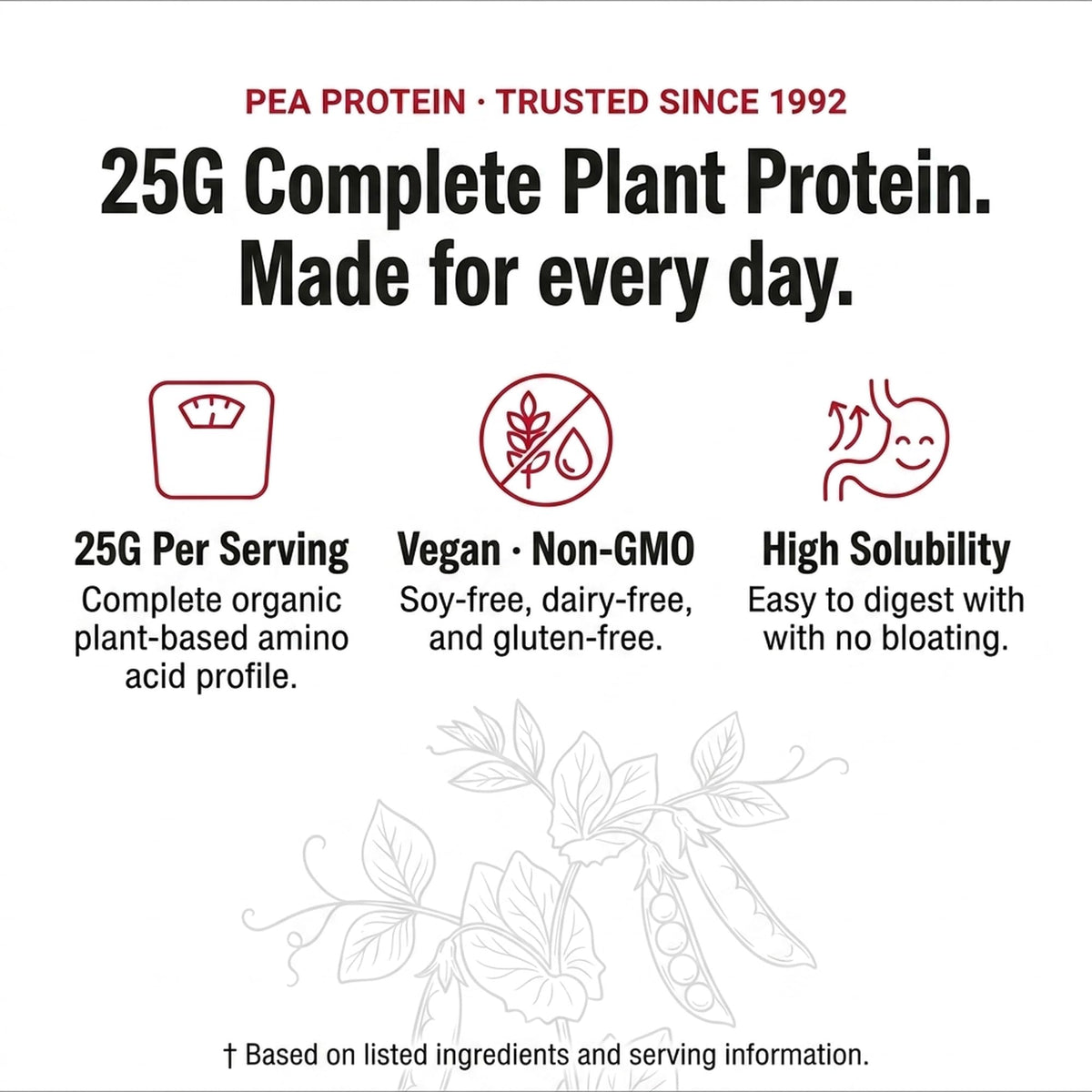 Unflavored Pea Protein Powder B485
