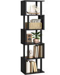 Black 5-Tier Bookshelf with Anti-Tip Kit K456
