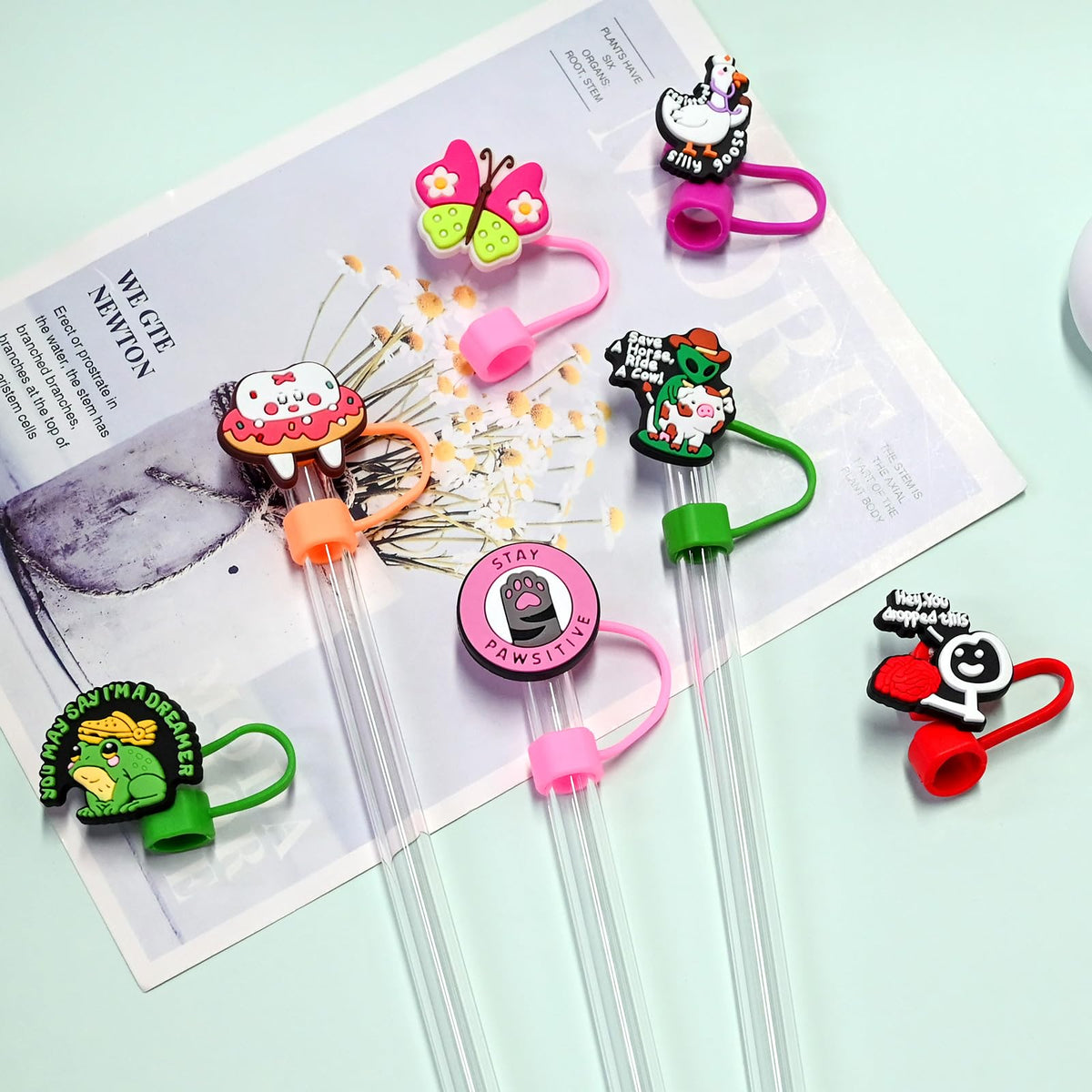 200PCS Straw Covers Cap for Tumbler Straws D364984