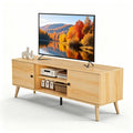 55 60 inch Wood TV Stand with 2 Cabinets J64691