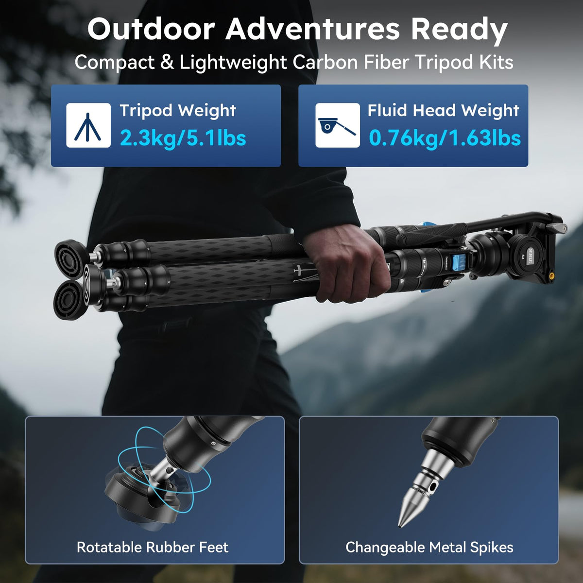 Carbon Fiber Video Tripod Kit L1030