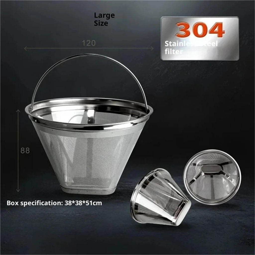 Steel Reusable Coffee Filter 8-12 Cups A6403