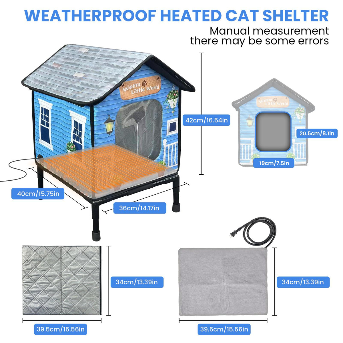 Heated Cat House with Dual Escape Doors Q23424