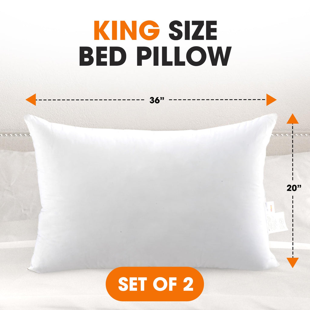 King Size Down Alternative Bed Pillows Set of 2 X549257