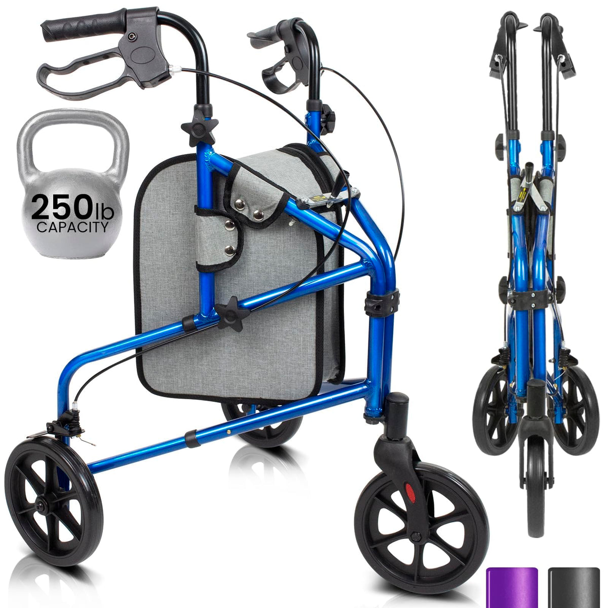 3 Wheel Foldable Walker T2194