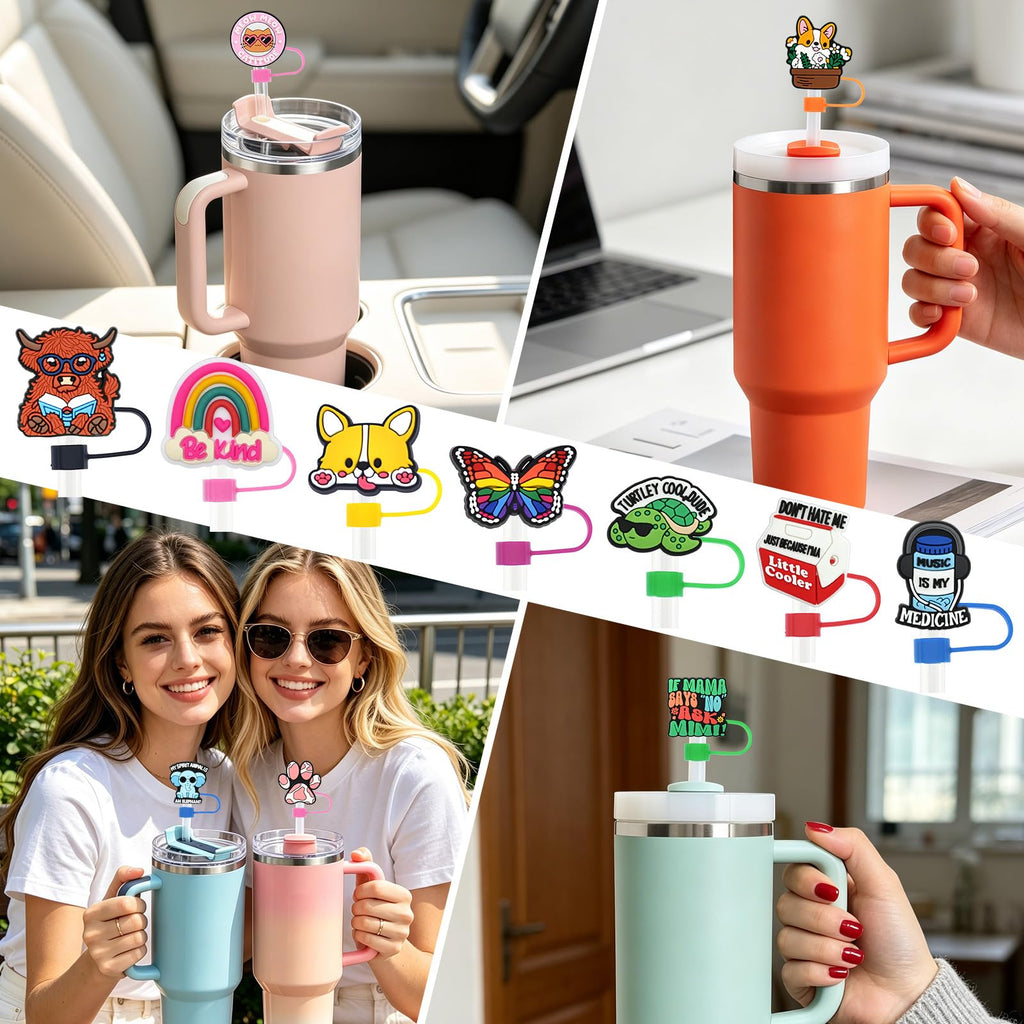 200PCS Straw Covers Cap for Tumbler Straws D364984