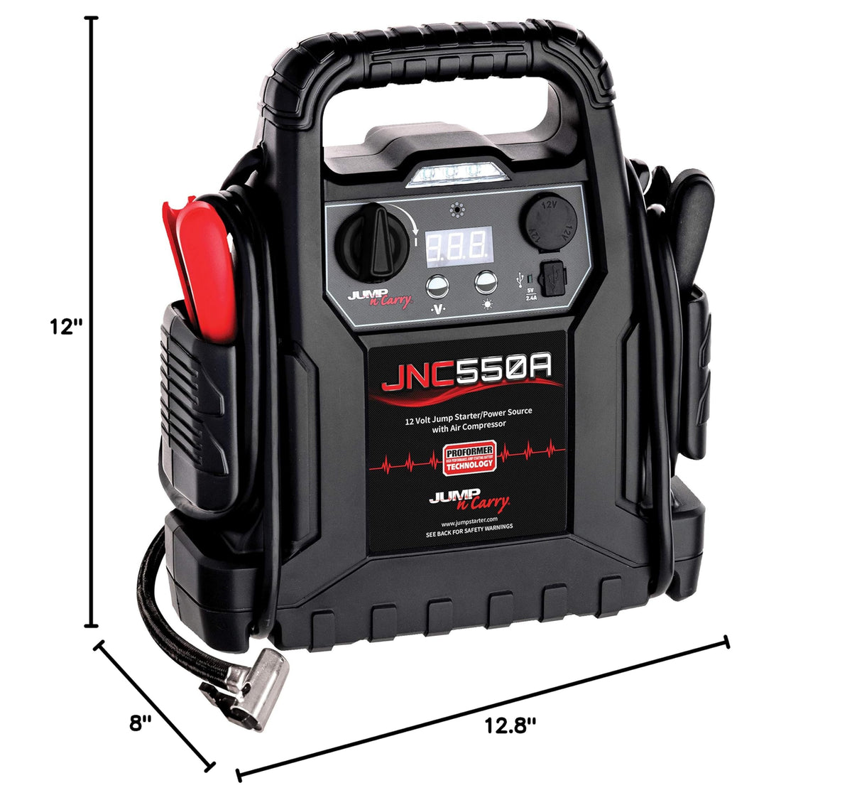 1100 Peak Amp Jump Starter with Air Compressor A168