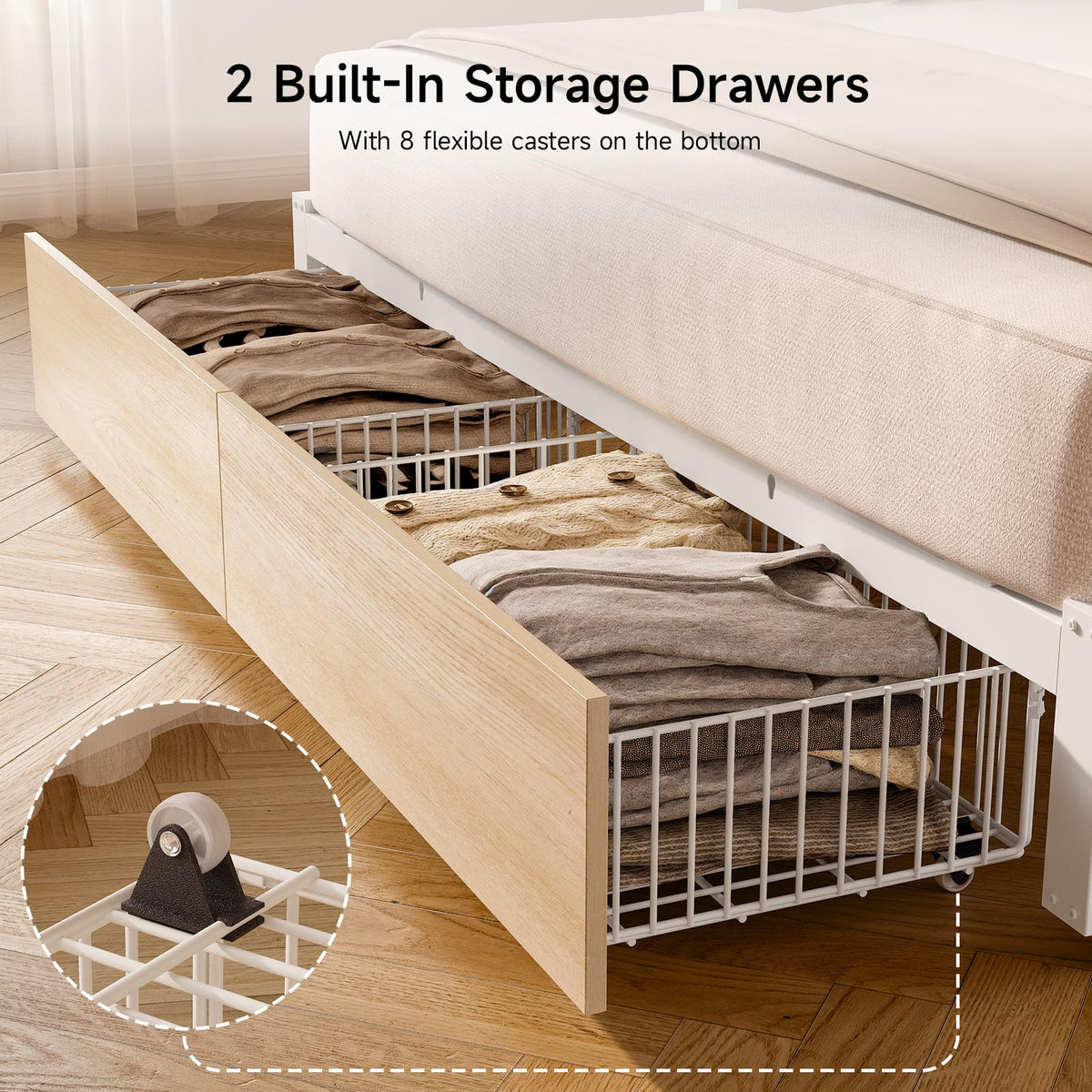 White Twin Daybed with Pop up Trundle Q828