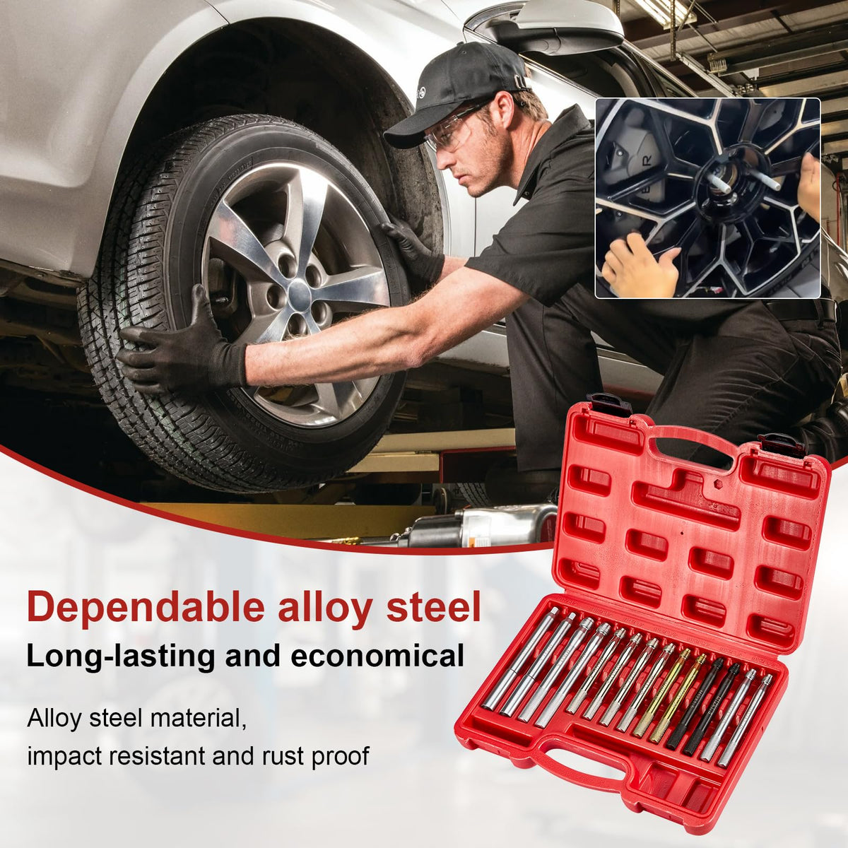14Pcs Wheel Hanger Alignment Pin Guide Tool Set O41872