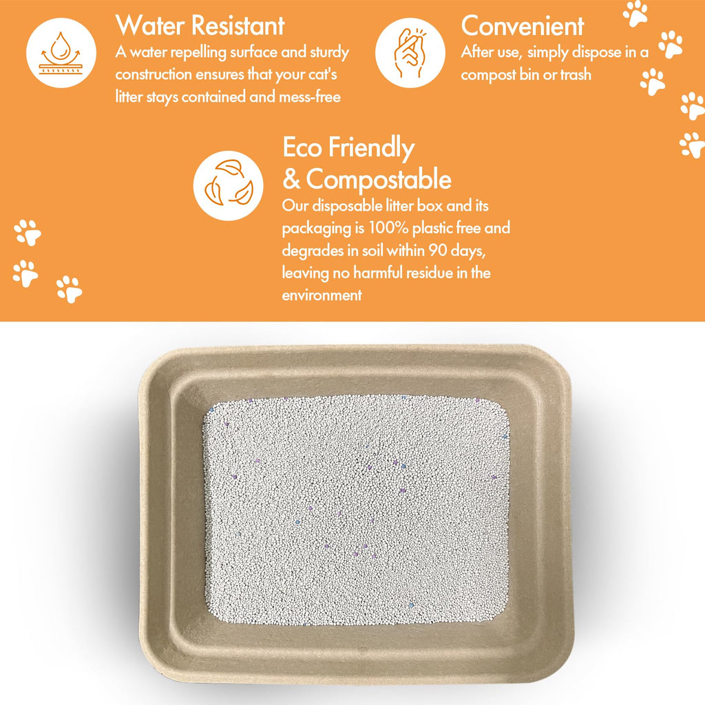 Disposable Litter Boxes Brown Large 6-Pack D758556