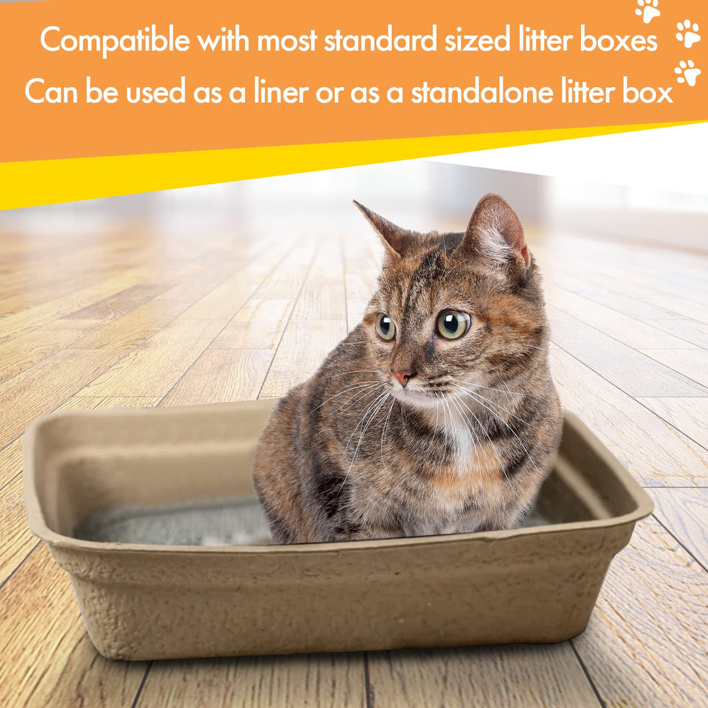 Disposable Litter Boxes Brown Large 6-Pack D758556