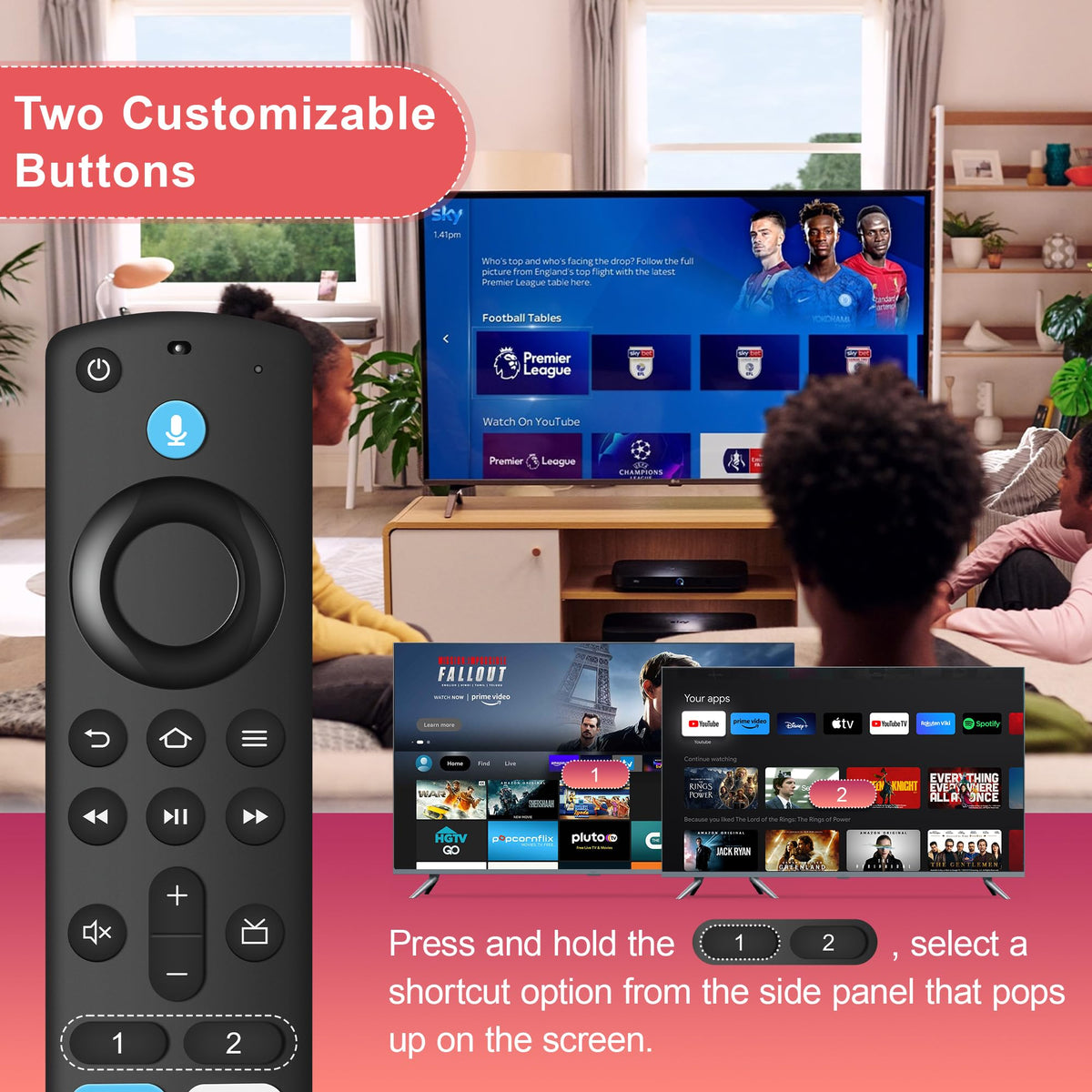 Replacement Fire Stick Remote with Power Volume Buttons Voice Search Z1536