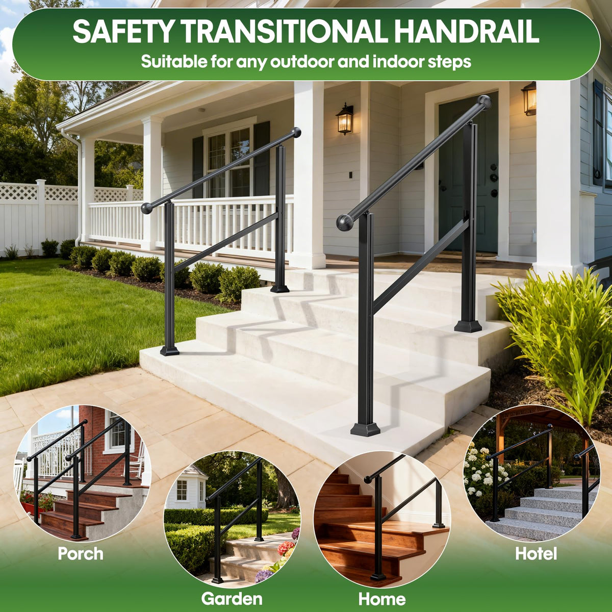 Adjustable Outdoor Stair Railing D117059