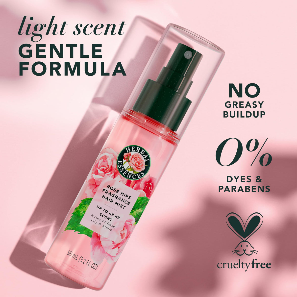 Rose Scent Hair Mist Fragrance Spray 3.2 fl oz W793714