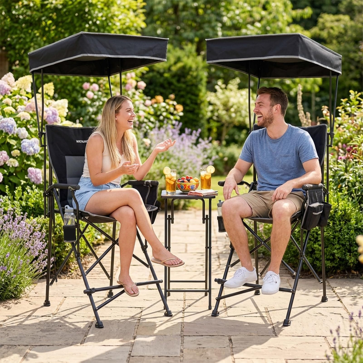 Oversized Folding Director Chair with Canopy and Footrest A4926
