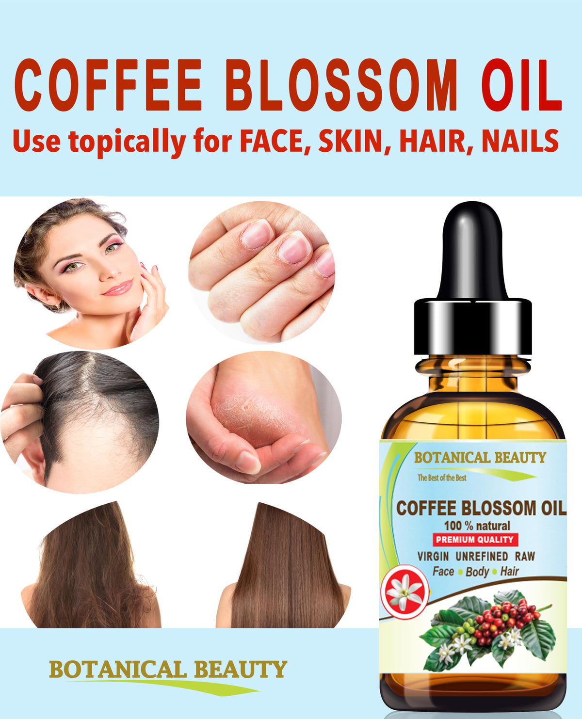 100% Natural Coffee Blossom Oil 1 Fl.oz. M939