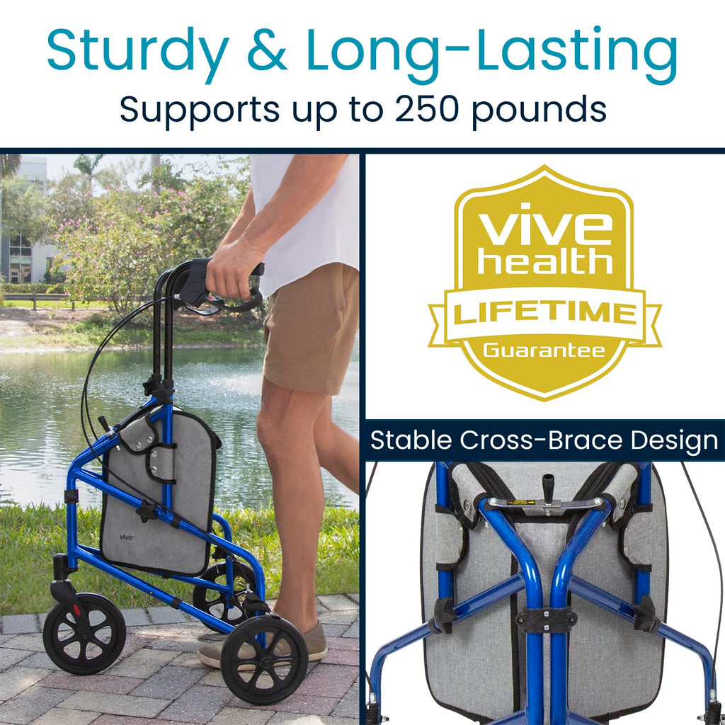 3 Wheel Foldable Walker T2194