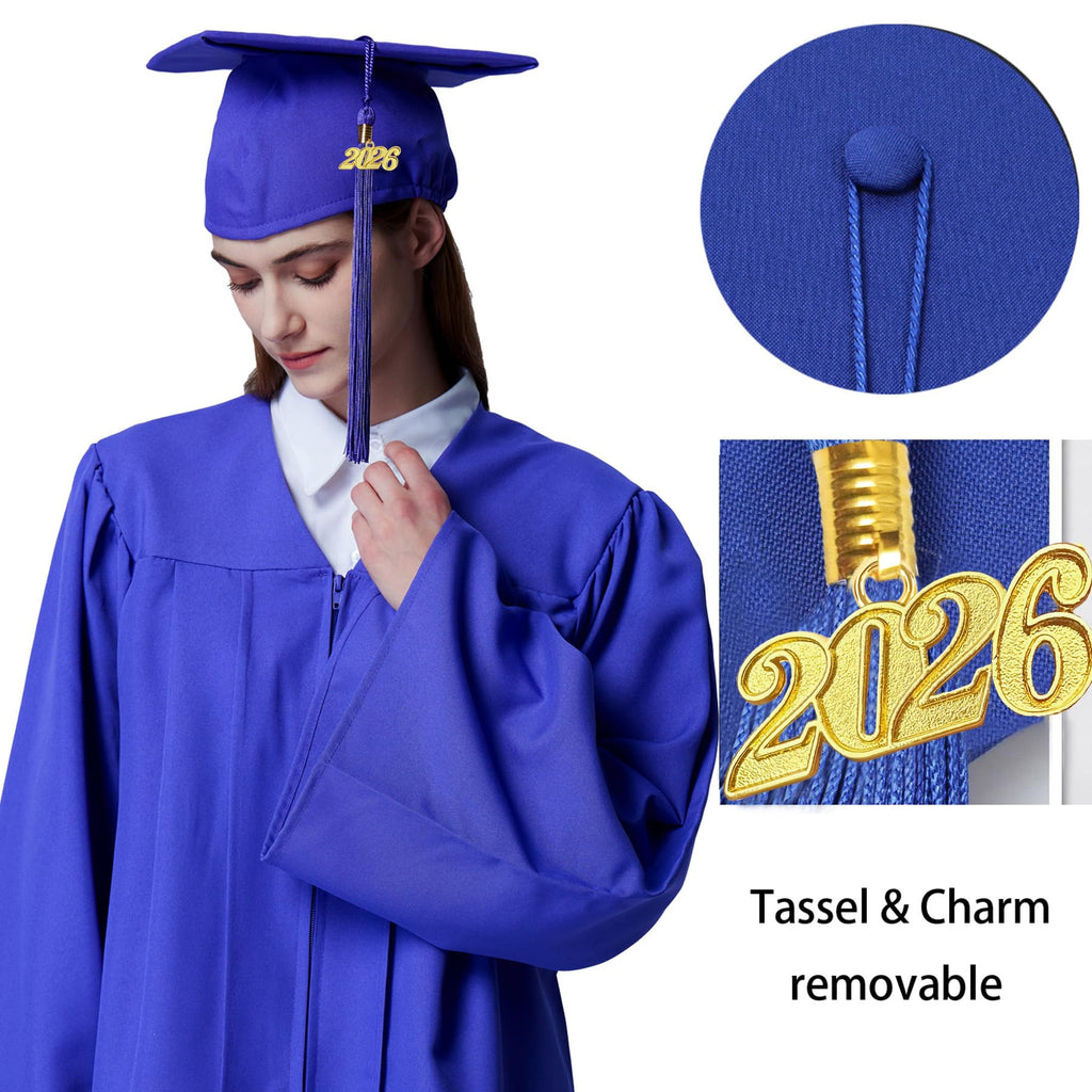 Matte Graduation Cap with 2026 Tassel O965378