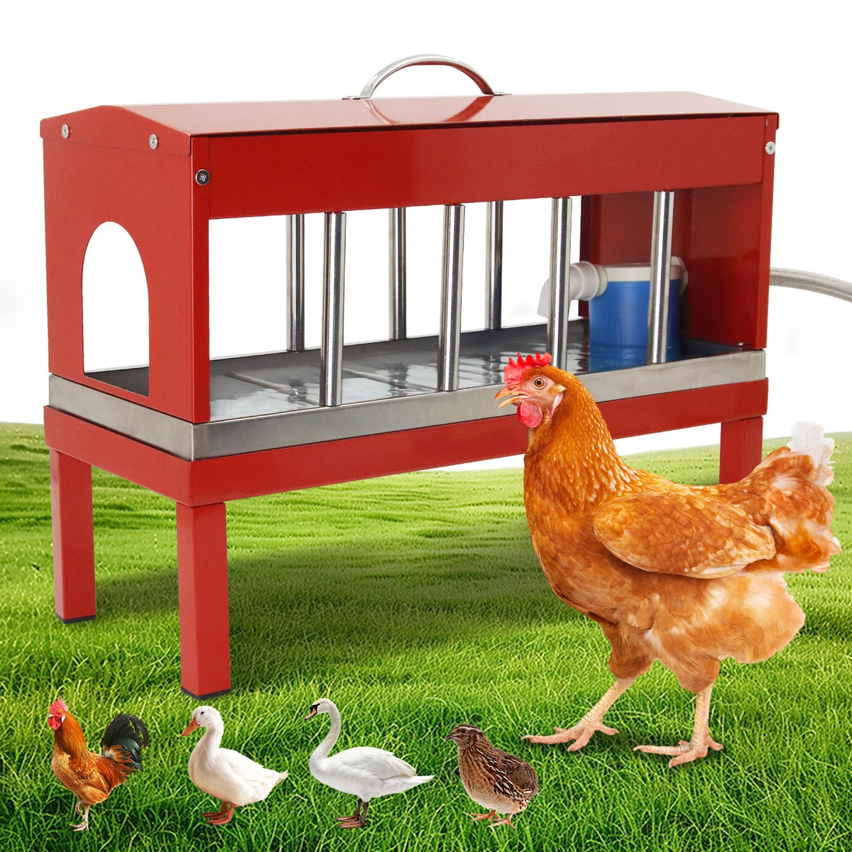 Automatic Stainless Steel Poultry Waterer with Float Valve J4944