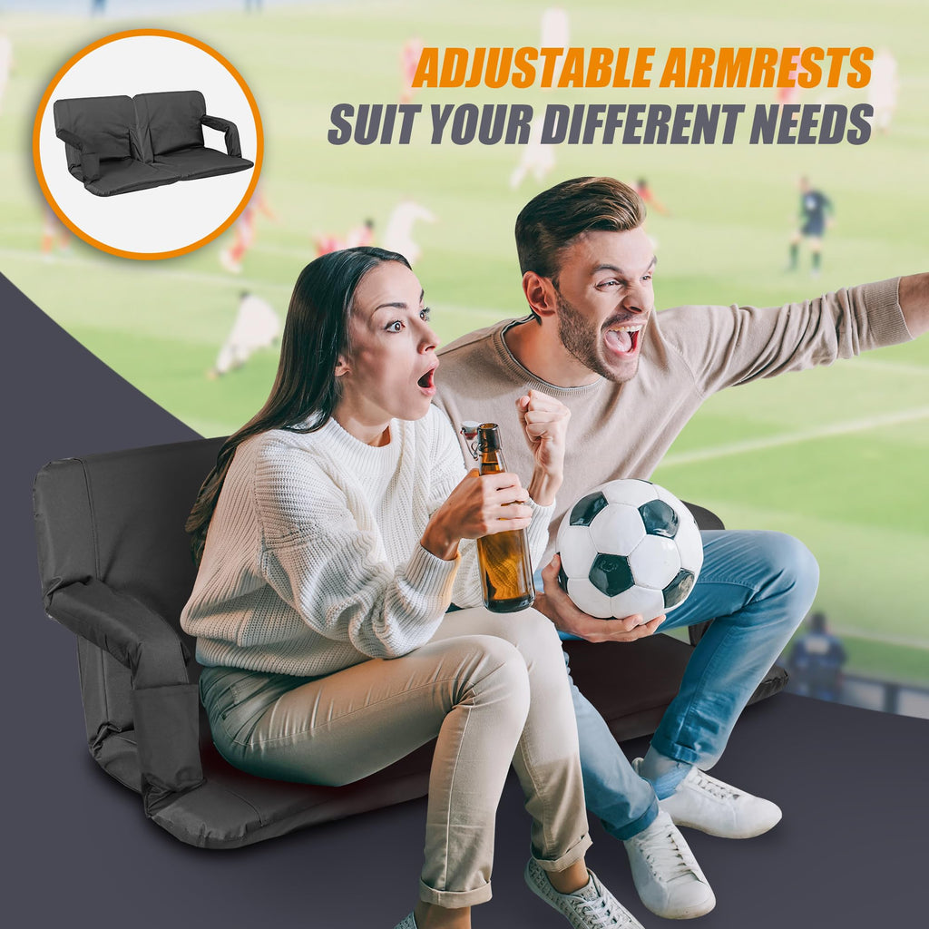 20.5"/25" Wide Padded Stadium Seat with Back Support J461