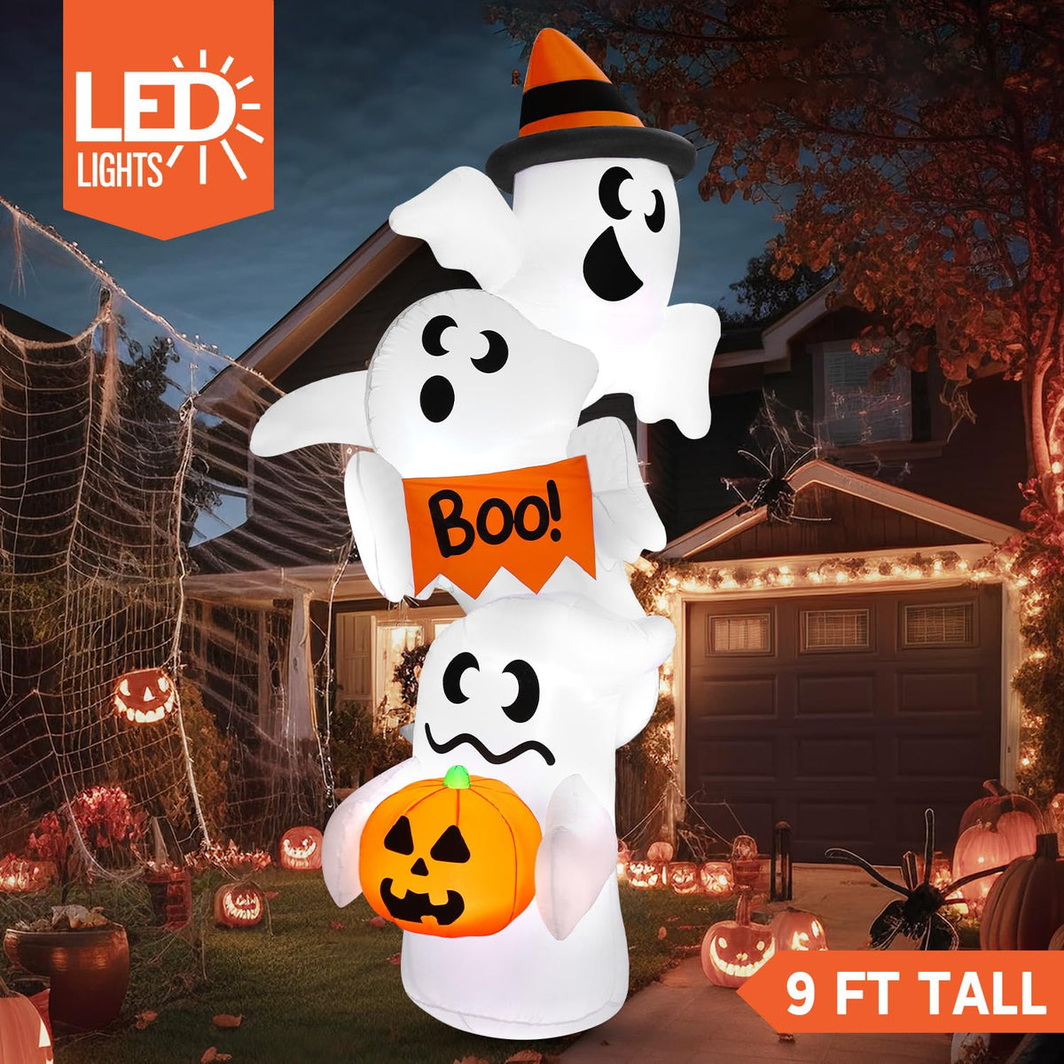Inflatable Ghost Outdoor Decorations with LEDs S97354