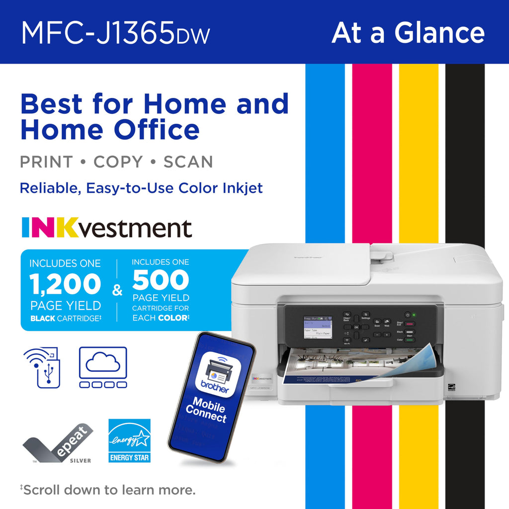 Wireless Color Inkjet All-in-One Printer with Automatic Duplex Printing O3981