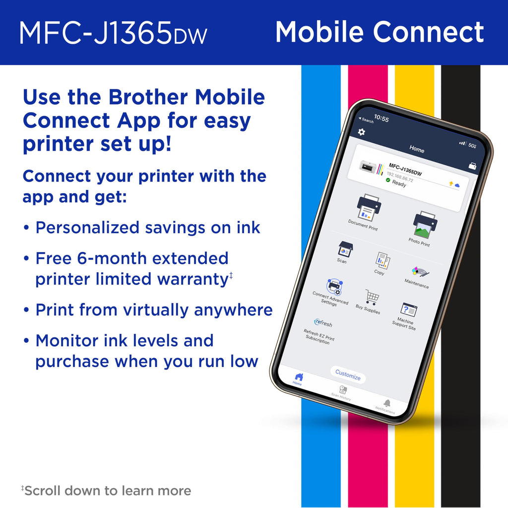 Wireless Color Inkjet All-in-One Printer with Automatic Duplex Printing O3981