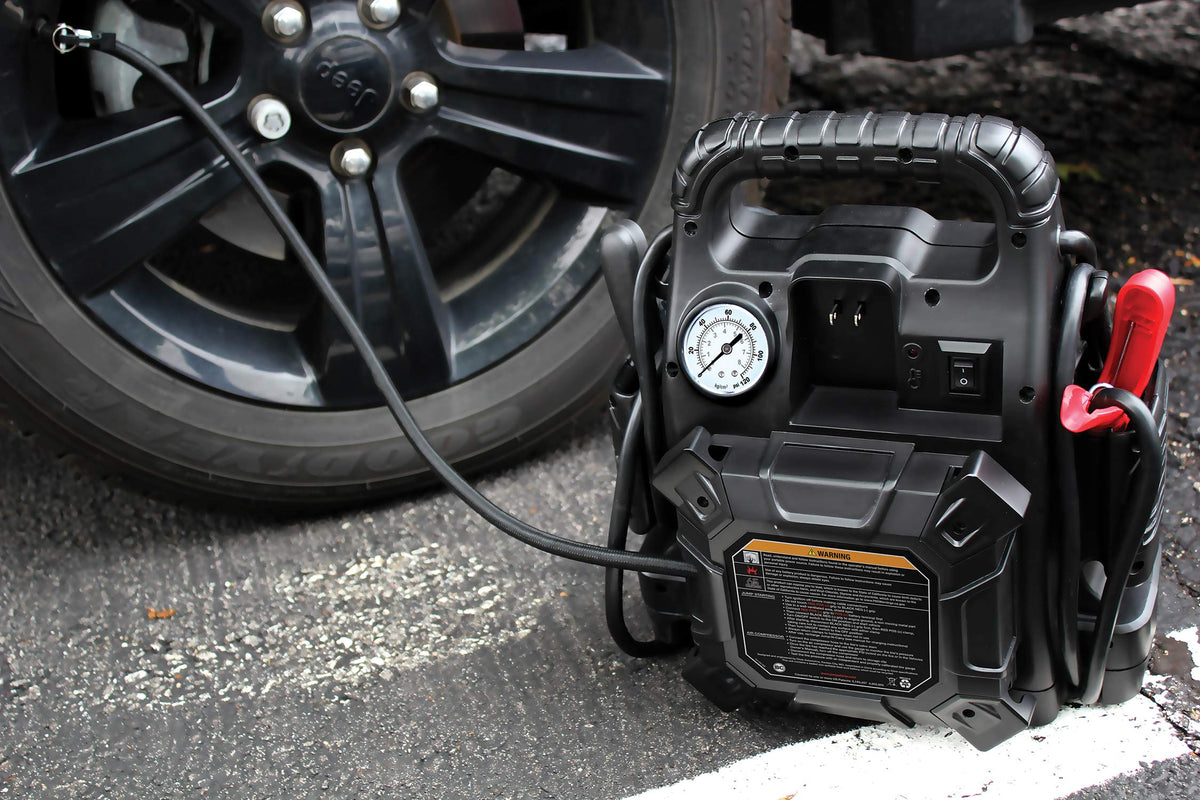 1100 Peak Amp Jump Starter with Air Compressor A168