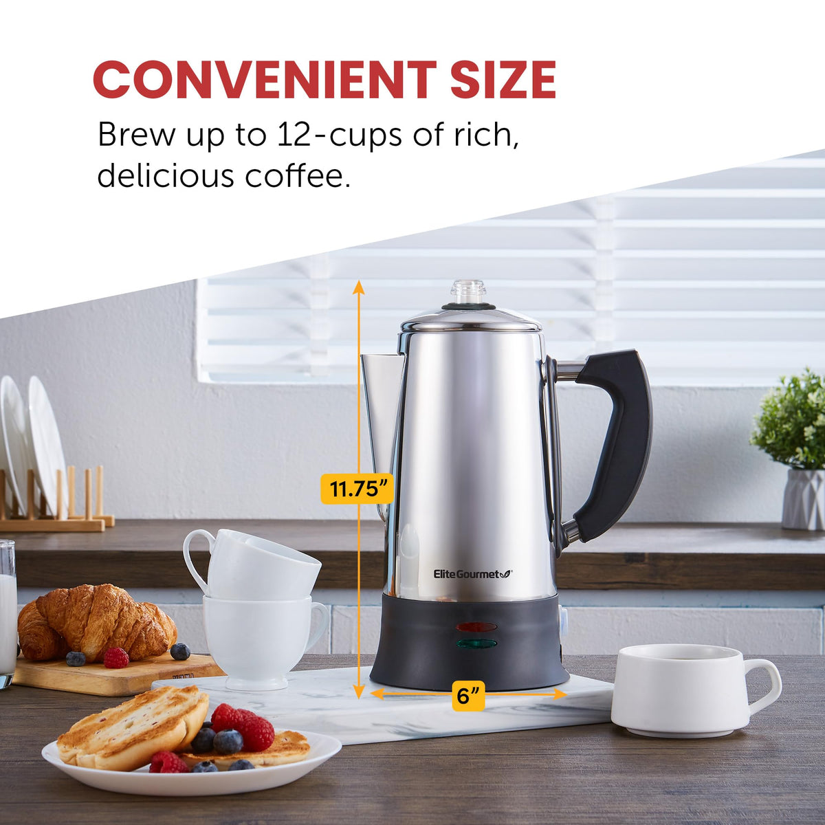 12-Cup Electric Coffee Percolator O98407