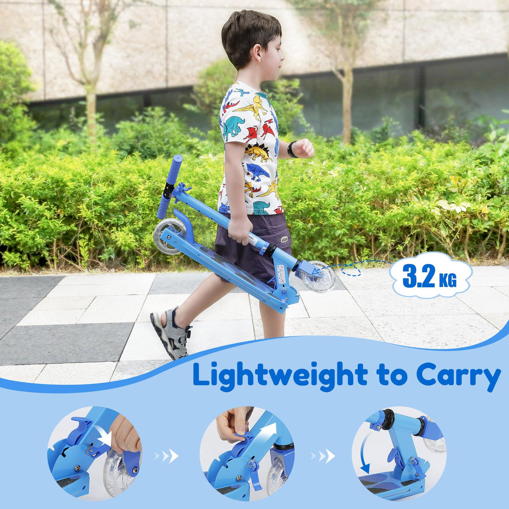 2 Wheel Adjustable Height Foldable Lightweight Kick Scooter A7515