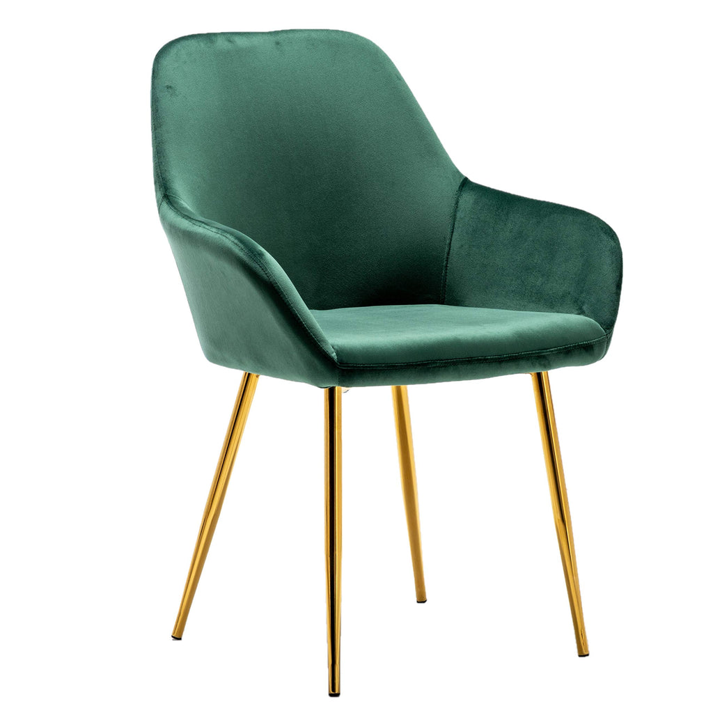 Set of 2 Green Velvet Upholstered Accent Chair X6405