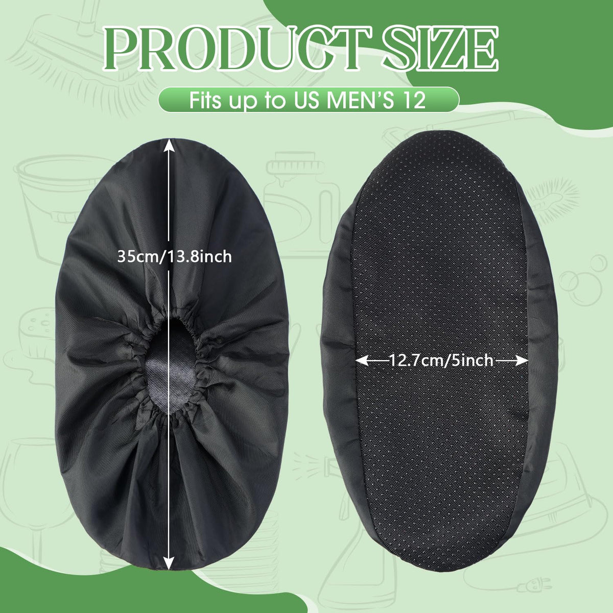 8 Pairs Reusable Waterproof Non Slip Shoe Covers X-Large P62577