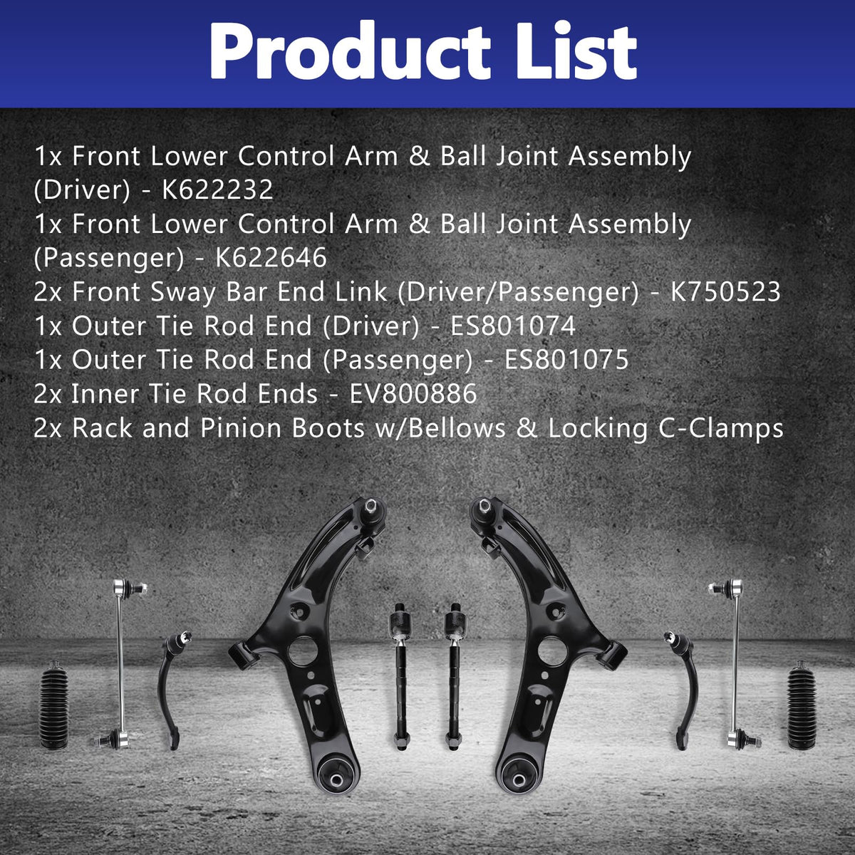 10Pcs Suspension Kit F22424