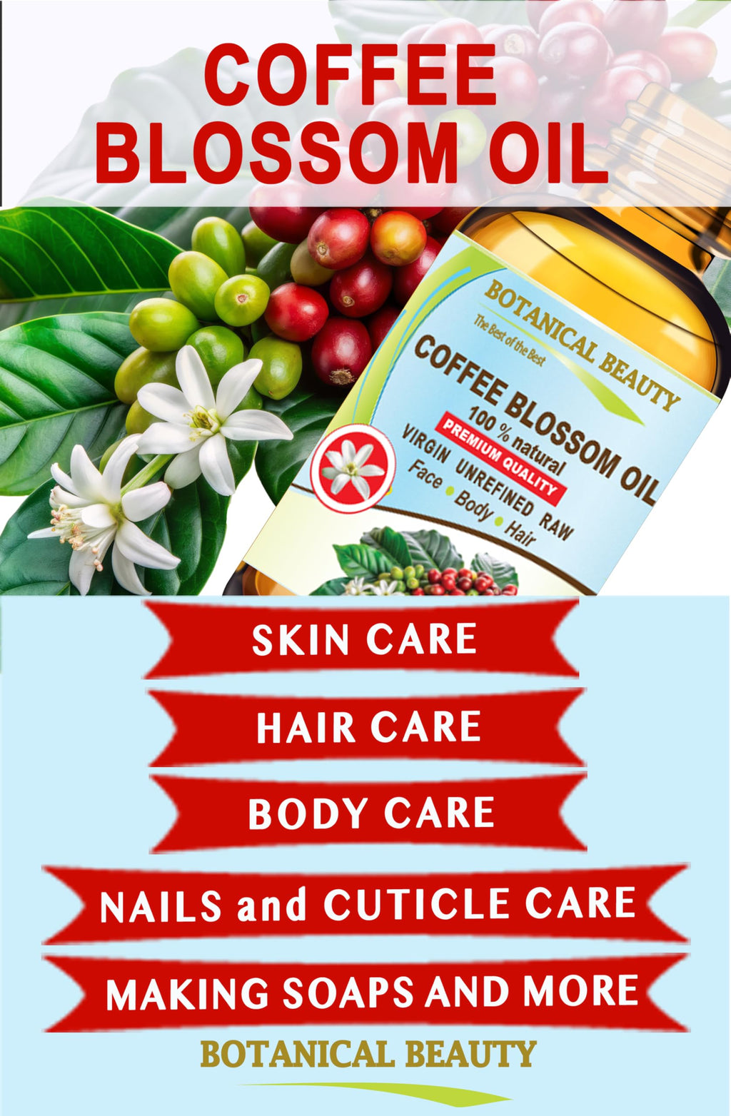 100% Natural Coffee Blossom Oil 1 Fl.oz. M939