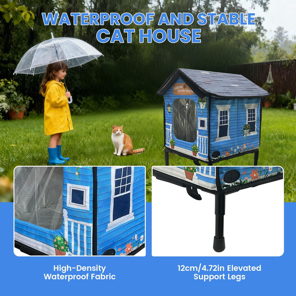 Heated Cat House with Dual Escape Doors Q23424