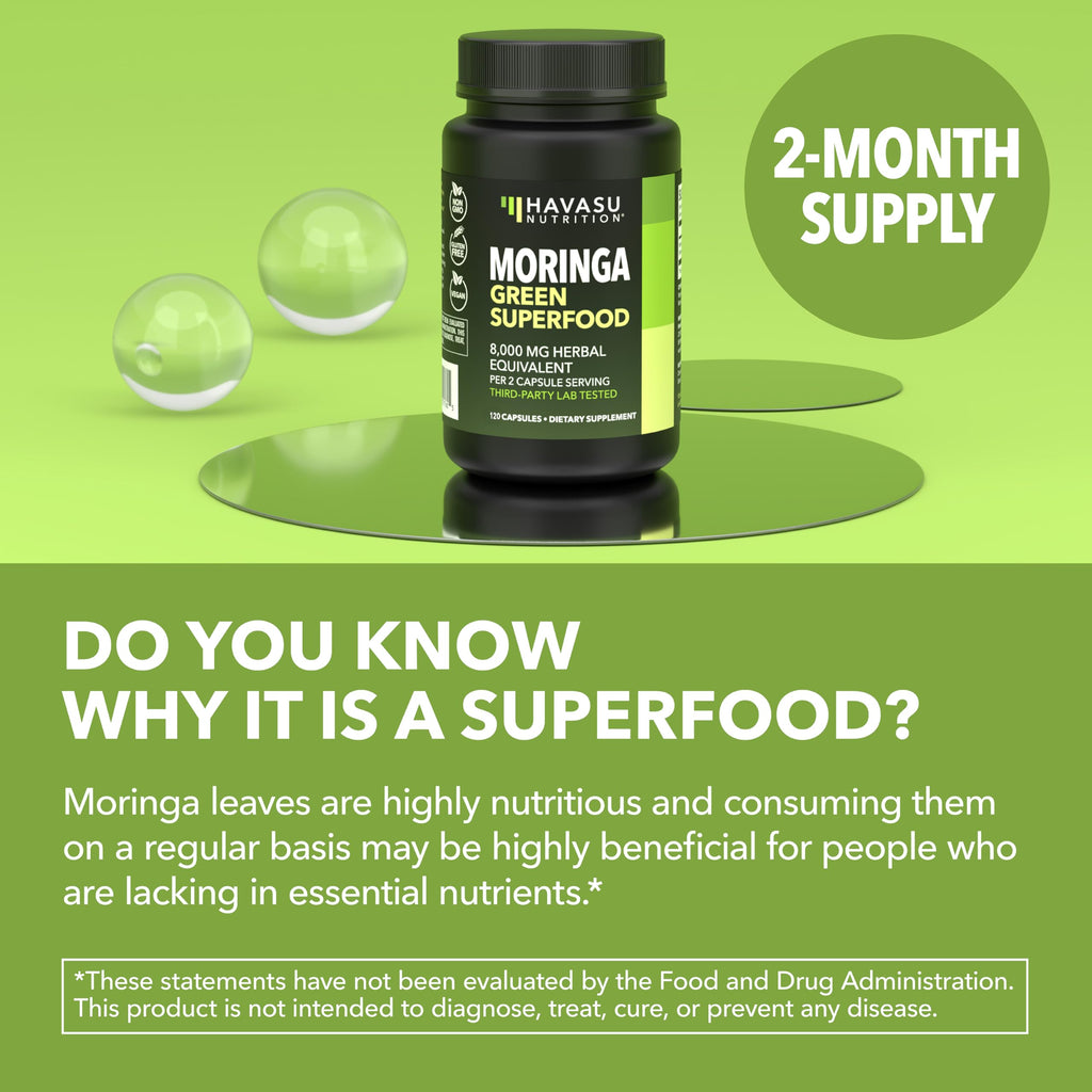 Moringa Capsules 800mg 120 Count W426501