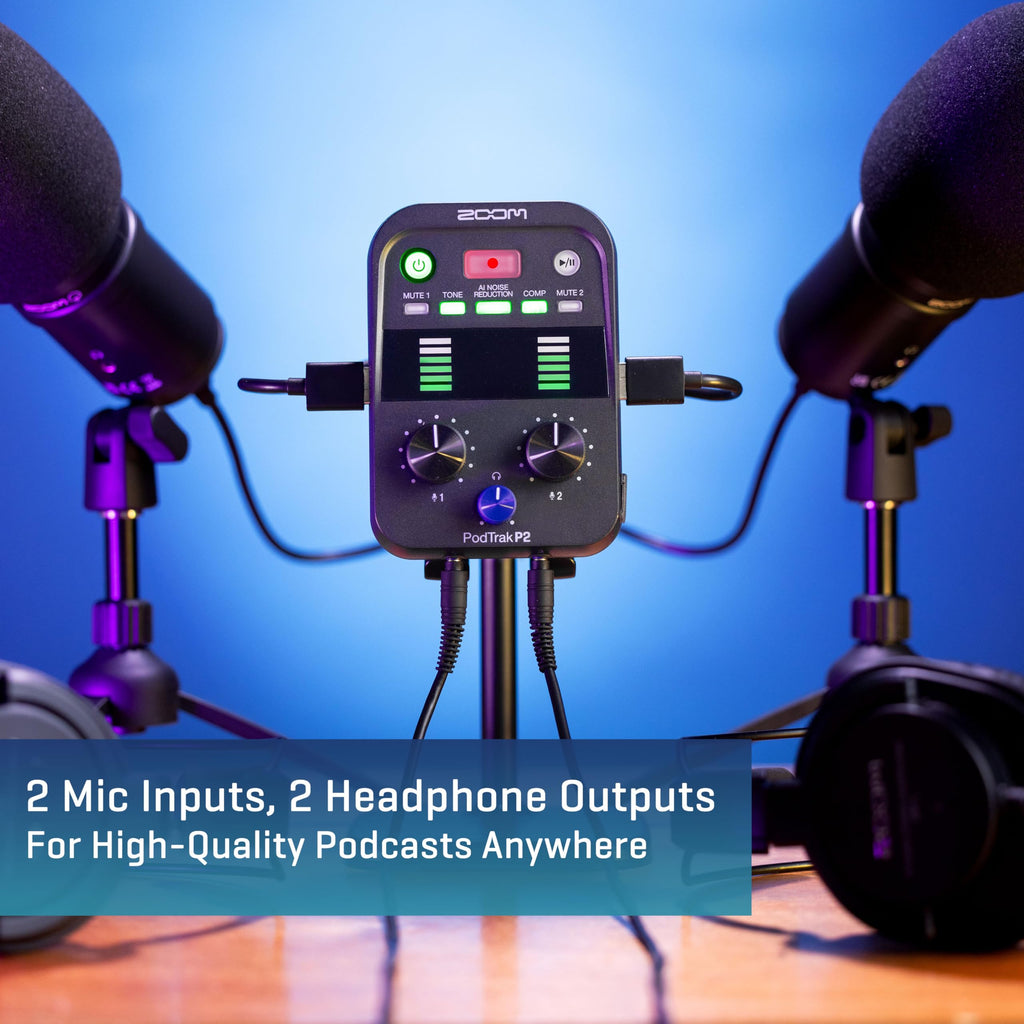 Podcast Recorder with 2 USB Mic Inputs F587755