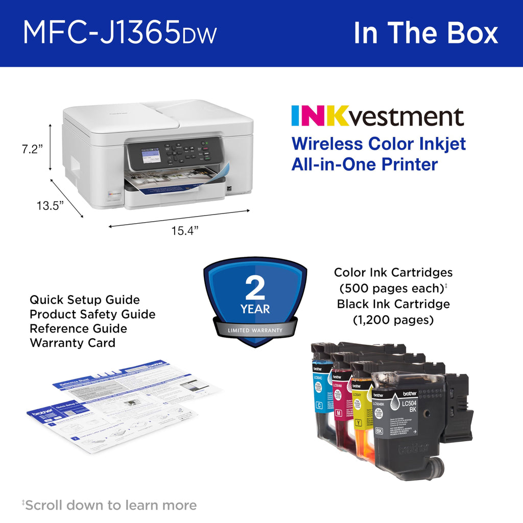Wireless Color Inkjet All-in-One Printer with Automatic Duplex Printing O3981