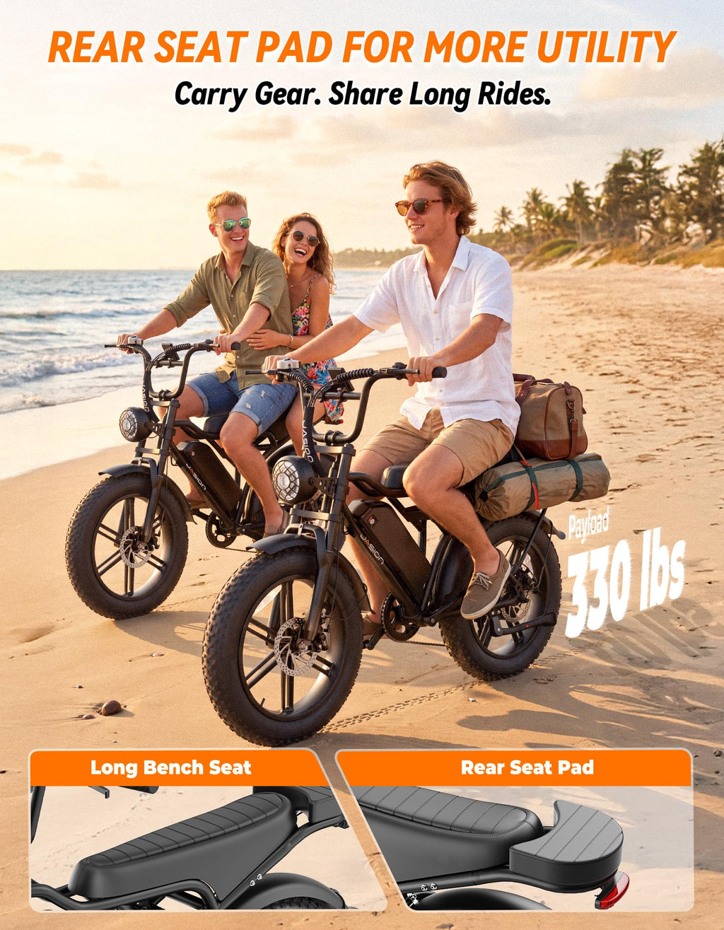 Electric Bike, 2000W Peak, Fat Tire B83729